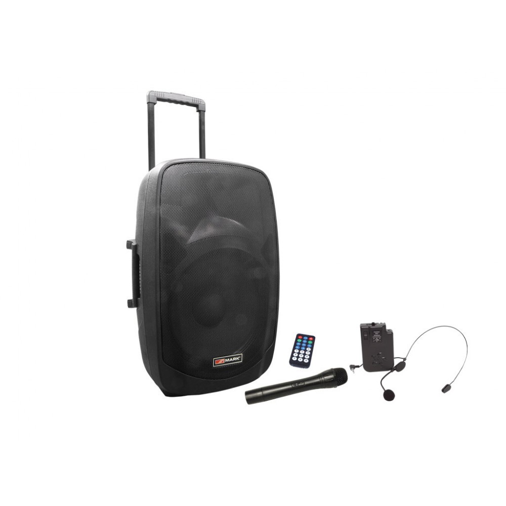 Altavoz portátil con reproductor bluetooth y USB/SD/MP3, y micrófono  inalámbrico